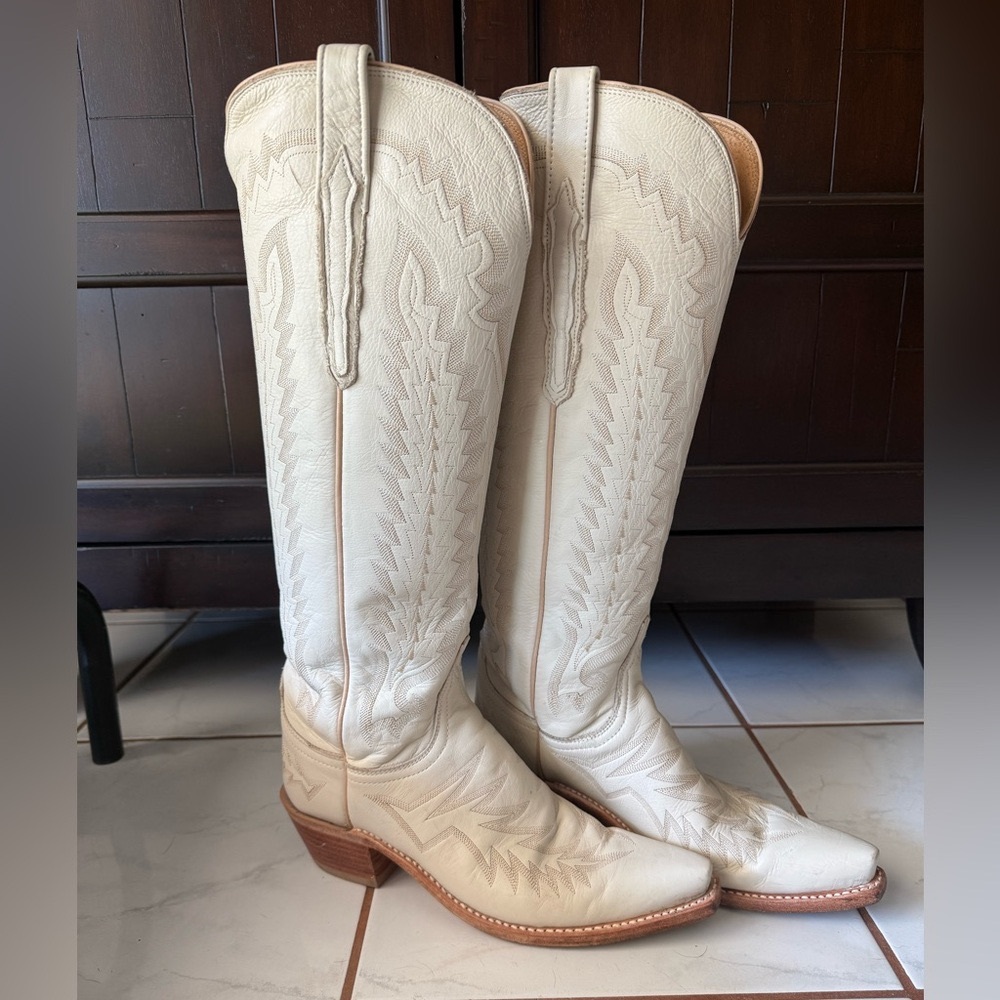 Lucchese Priscilla Glitz Cream Size 8.5